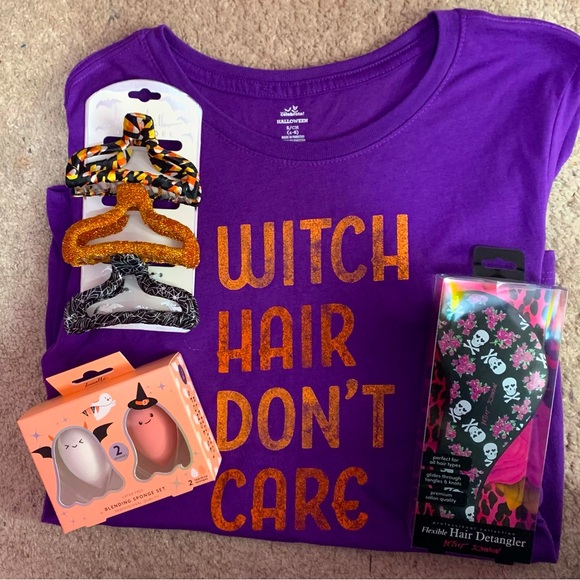Accessories - 4 Piece Halloween JUNIORS Shirt & Accessories Set NWT!
